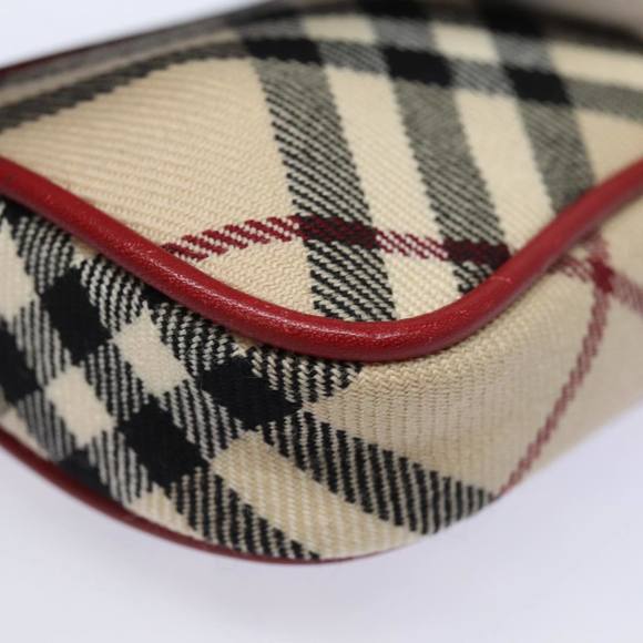 BURBERRY Nova Check Blue Label Pouch Canvas Beige Auth yk13609 - Picture 15 of 16